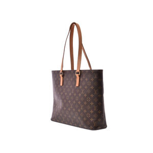 Louis Vuitton Monogram Brown Leather Tote Bag Luco